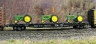 Tractors on flatcar