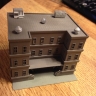 City Apartment building w/roof top pieces